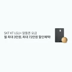 롯데카드 SKT KT LGU+ 알뜰폰 요금 월 최대 3만원… 대표 이미지